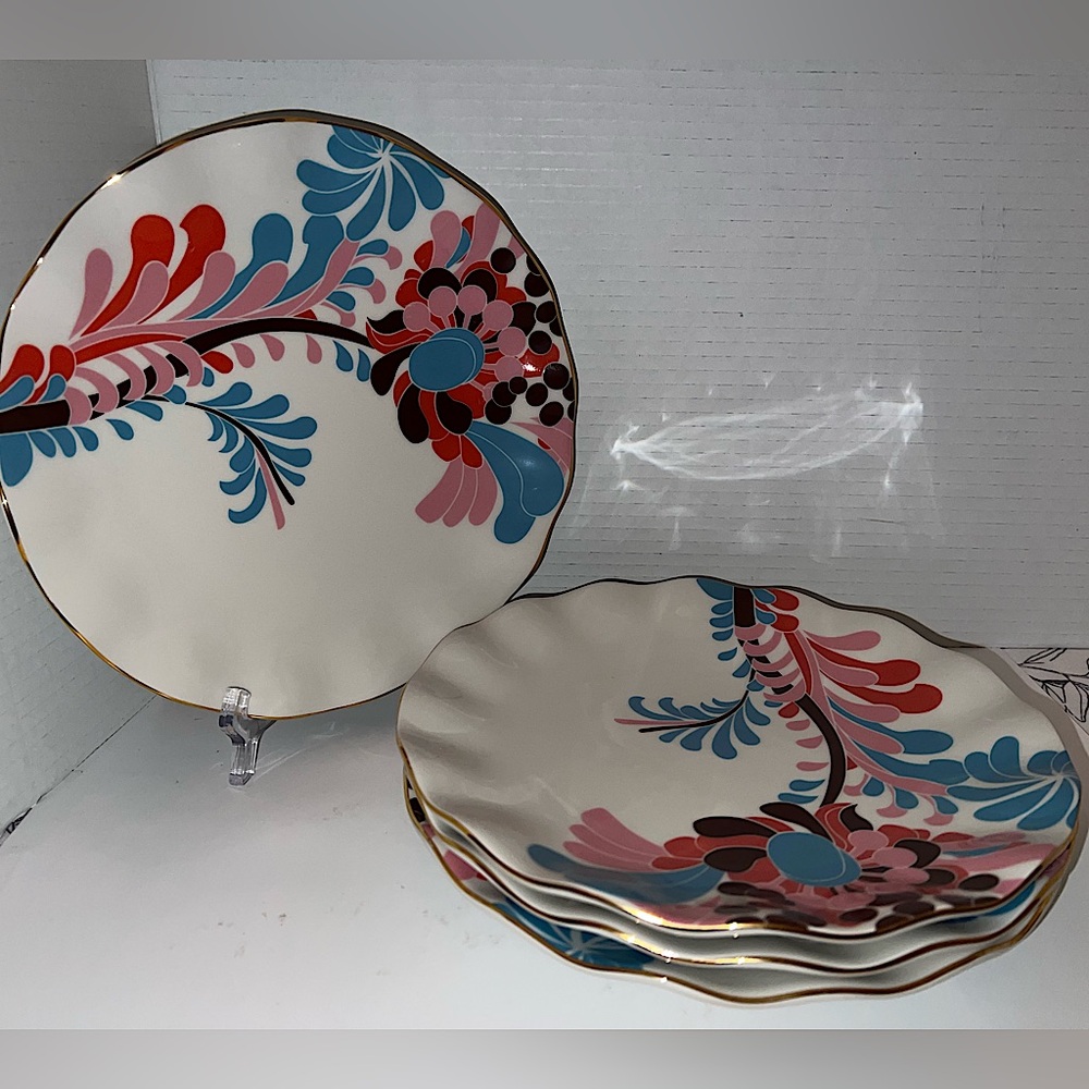 Lenox Kate Spade ♠️ Gwinnett Lane Creme Dinner Plate 9" Set Of 4